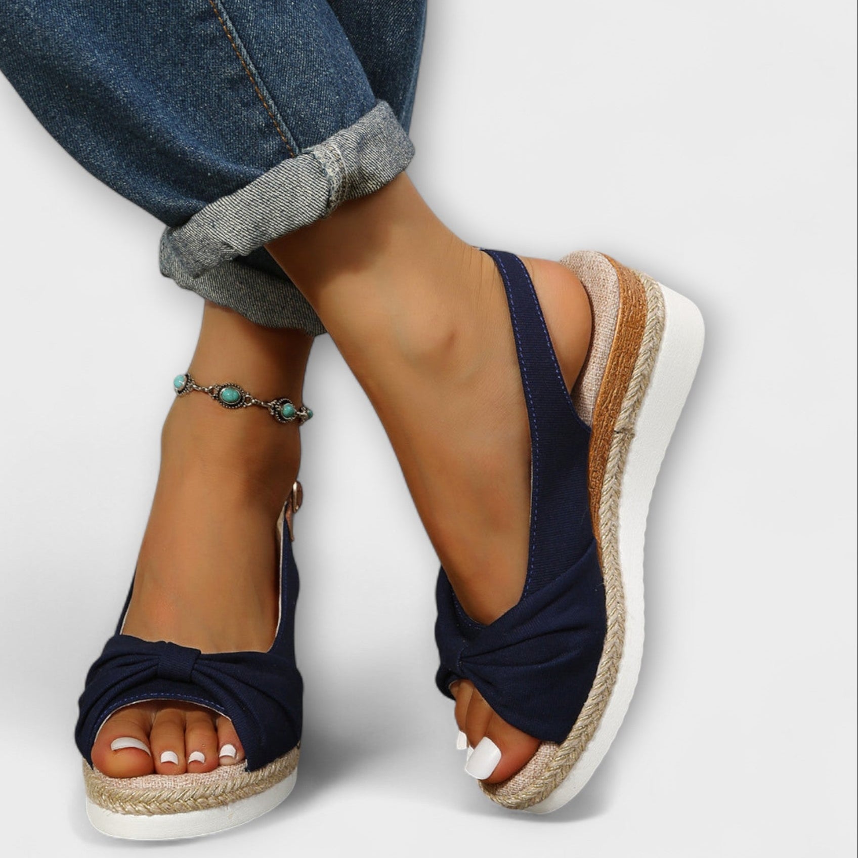 Vasaros Šlepetės su Kaspinėliu