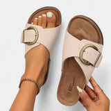 Lukija - Stilingi vasariniai šlepetės iš kamščio su sagtimis