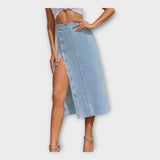 Maxi Sijonas su Mygtukais