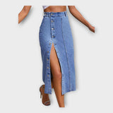 Maxi Sijonas su Mygtukais