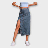 Maxi Sijonas su Mygtukais